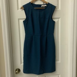 Dark Teal Sheath Dress LOFT Sz 4